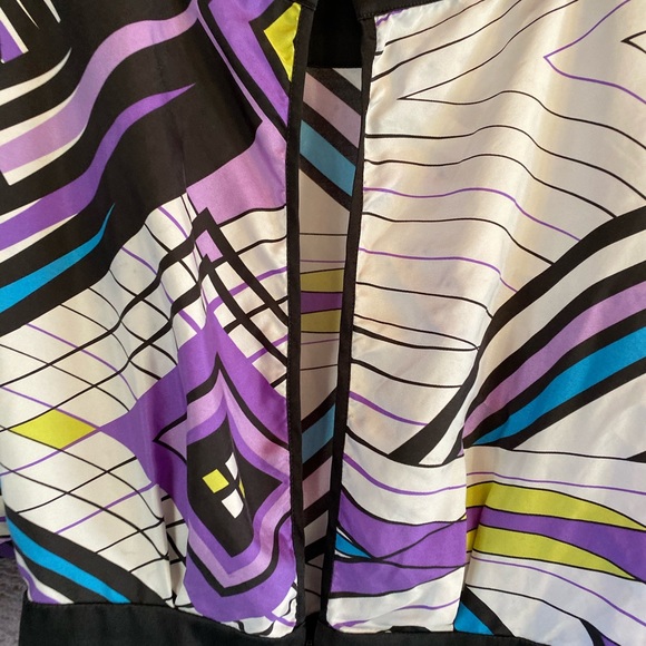 Bebe Geometric Print Silk Dress - Picture 4 of 7